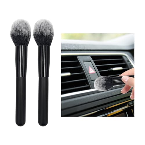 2 PCS Car Detailing Brush (Long-Black/White / 2 PCS)