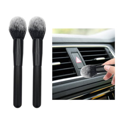 2 PCS Car Detailing Brush (Long-Black/White / 2 PCS)