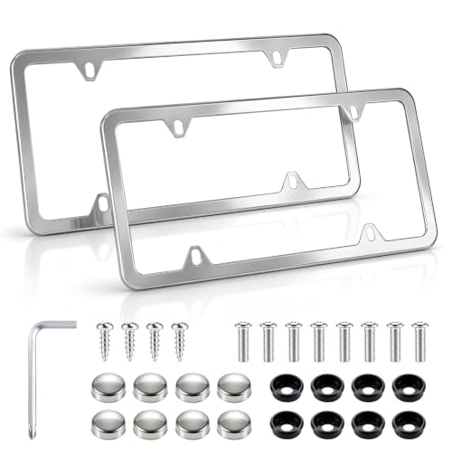 Chrome License Plate Frames (Silver)