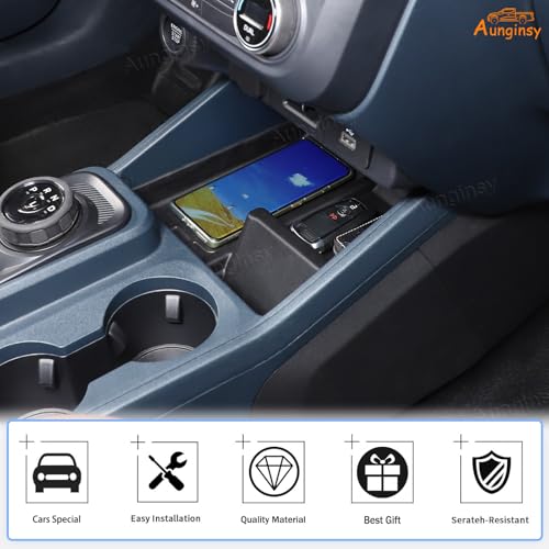 Center Console Shifter Storage Tray for Ford Maverick 2022 (Black)