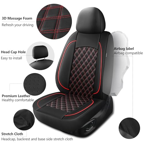 Front Car Seat Cover (N3 Black Red / Front Seat)