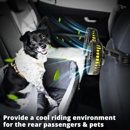 Car Fan for Backseat (Yellow)
