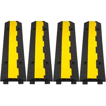 Cable Ramp 4 Pack 2 Channel 11000lbs axle Capacity Floor Cable Cord Protector (4 Pack 2 Channel)