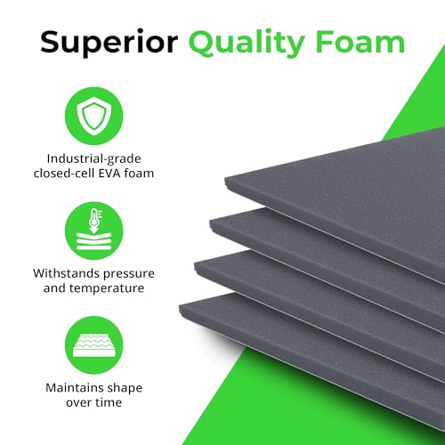Set of 4 Gray Multi (12" x 12" x 1/4" / Grey)
