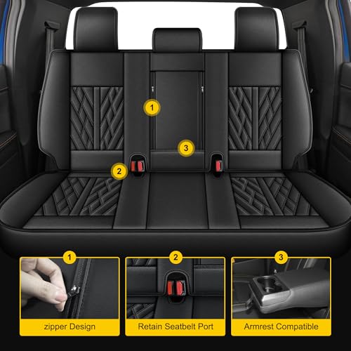 Custom Fit for Ford Ranger Seat Covers 2026 2025 (5 Seats #073 Black)