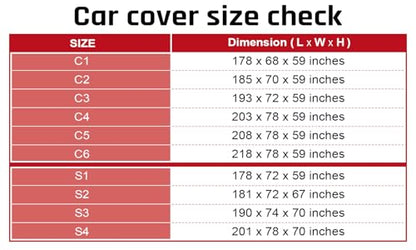 SUV Car Cove Waterproof All Weather Protection for Mid (Universal Fit - 2-S3 SUV Length 182-190 inch)