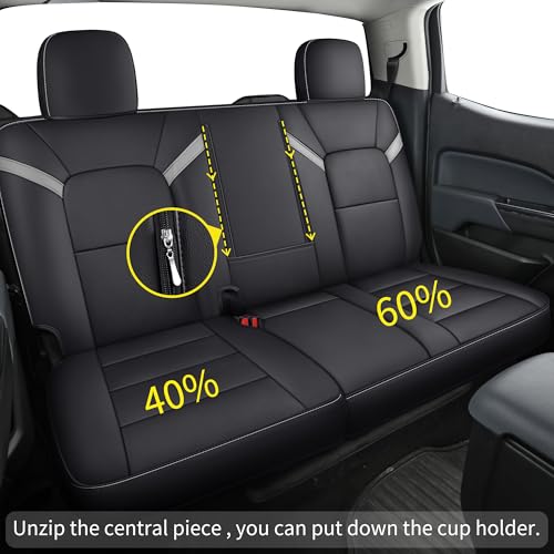 Chevy Colorado Seat Covers ((2023-2025) Full Set / Black&Gray)