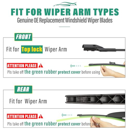 Windshield Wiper Blades Replacement for Ford Bronco Sport 21 (22"/20"/9")