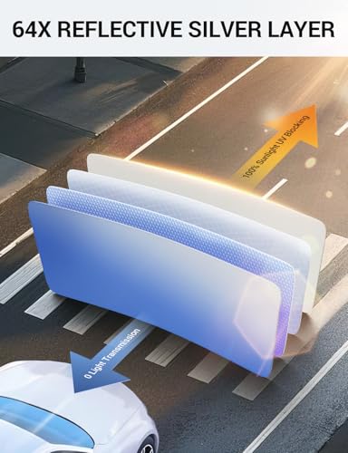 Custom Fit Car Windshield Sun Shade for 2018 (2018-2024 Volkswagen Atlas)