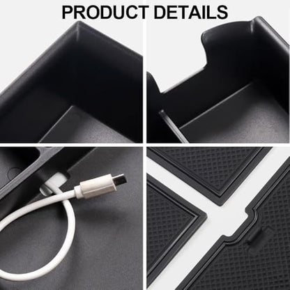 Car Center Console Armrest Box Glove Box Organizer Tray Secondary Storage Compatible for 2022 BYD Yuan Plus (Fits For 2022 BYD Yuan Plus)