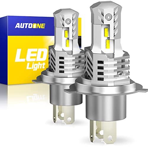 9003/H4/HB2 Bulbs LED Super Bright, 6000K White H4 Fog Lights Halogen Raplacement, Canbus Ready Direct Fit, Pack of 2 (9003/HB2/H4)