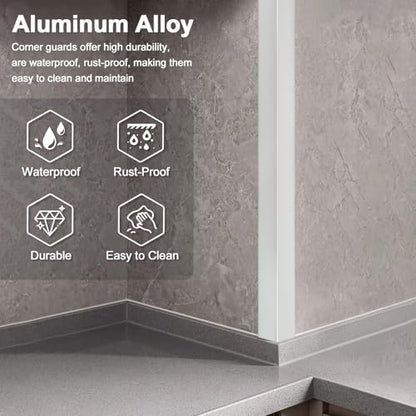 4PCS 45" Aluminum Metal Corner Protectors (4pack-45.0 x 1.0 x 1.0 in / Silver)