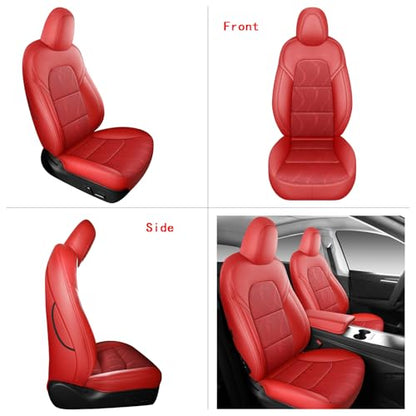 Tesla Model Y Seat Cover Full Set (Red)