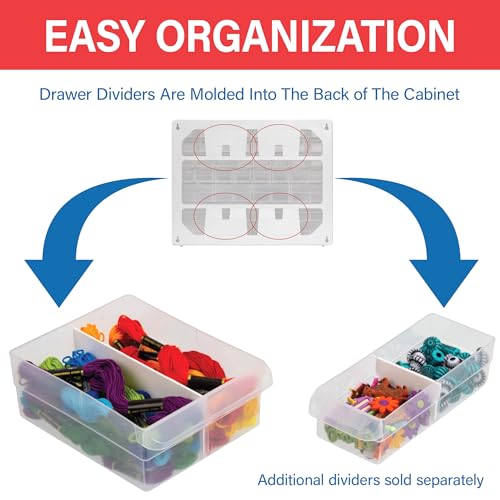 24 Drawer Plastic Storage Cabinet (Black / 24 Drawer / 1 Pack)
