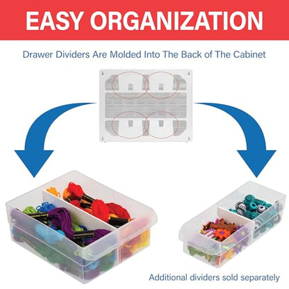 44 Drawer Plastic Storage Cabinet (Black / 44 Drawer / 1 Pack)