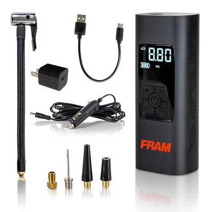 FEK40002 Portable Emergency Tire Inflator with 6000mAh Battery and 12V (Tire Inflator)