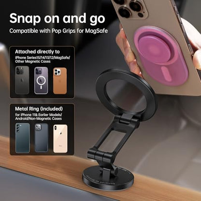 Fits MagSafe Car Mount Magnetic Phone Holder for Dash and Tesla (Carbon Fiber)