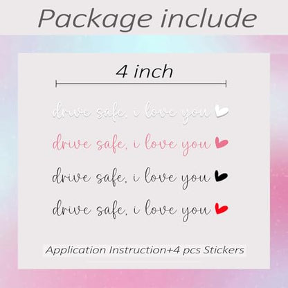 4xDrive Safe I Love You Rearview Mirror Decal