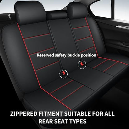 Car Seat Cover (N4 Black Red / Full Set)