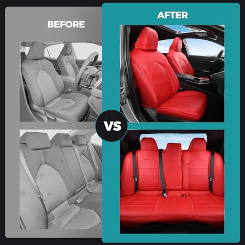 Custom Seat Covers for Toyota Camry 2018 (Red / 2018-2024 Camry LE/SE/SE Nightshade)