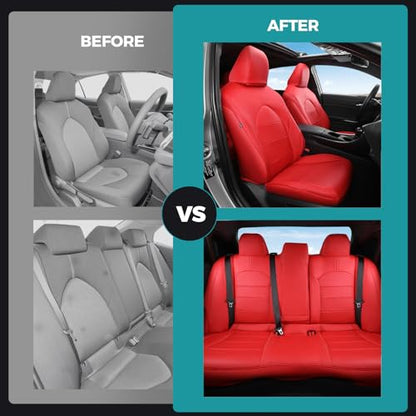 Custom Seat Covers for Toyota Camry 2018 (Red / 2018-2024 Camry LE/SE/SE Nightshade)