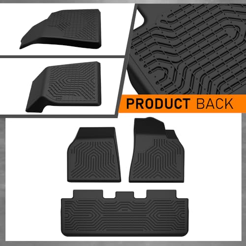TPE Floor Mats Fit Tesla Model Y 2020 (20-24|Fit Tesla Model Y|3PCS)