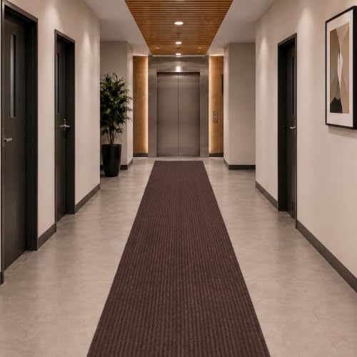 3x48 Hallway Runner Rug (Brown / 2'7" x 48' (Runner))