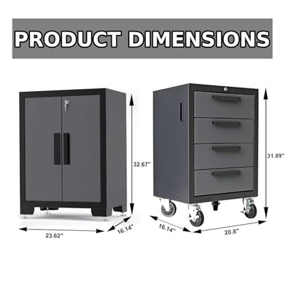 Garage Storage Cabinets System (Black/Grey)