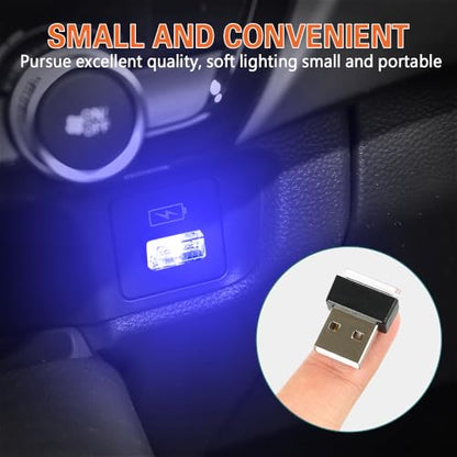 4PCS USB LED Car Interior Atmosphere Lamp (Blue)
