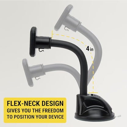 MXWDL Magnetic Cell Phone Holders for Your Car Dash (Extra Strength - Flex Window / Dash / 2 Pack)