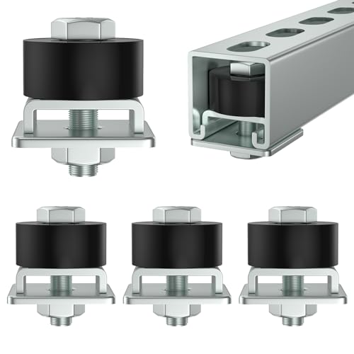 Trolley Roller Wheels Limit Trolley Assembly Positioning for Unistrut Strut Channel with 1 (Pack of 4)