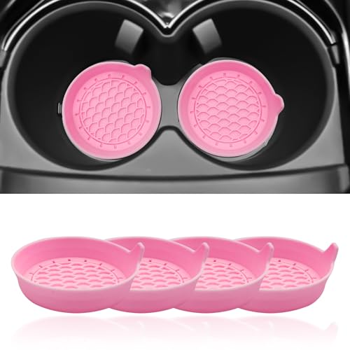 4 Pack Universal Cup Holder Coasters (pink)