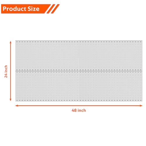 Metal Pegboard Wall Panels (Gray / 4PC)