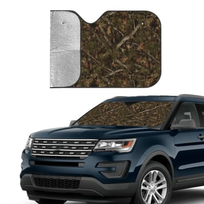 Camouflage Hunting Car Windshield Sunshade Front Window Sun Visor Protector Foldable Shield Cover for Truck SUV (White4 / Small)
