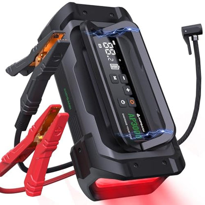 Jump Starter with Air Compressor (Black)