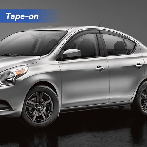 Window Visors Rain Guards for 2007 (2007-2012 Nissan Versa Hatchback)