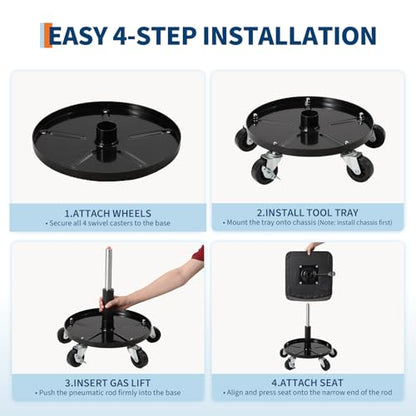 Garage Stool 16” (Black-1)