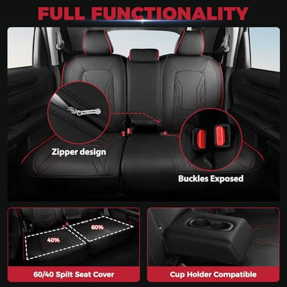 Seat Covers for 2023 (Black & Red / CR-V 2023-2026 Full Set)