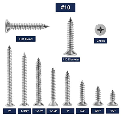 10 x 1 Wood Screw 100Pcs 18 (#10 x 1")