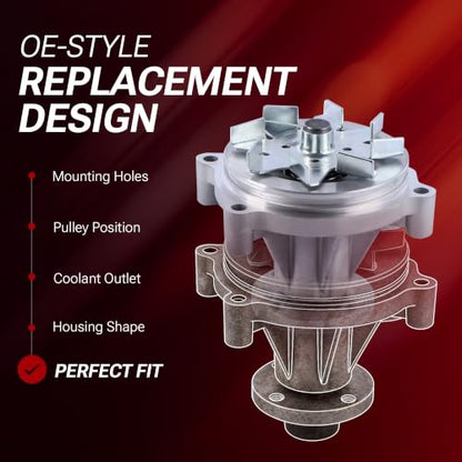 Electric Engine Water Pump Compatible with 11517586925 BMW N52 Z4 X3 X5 328i 128i 528i (11517586925)
