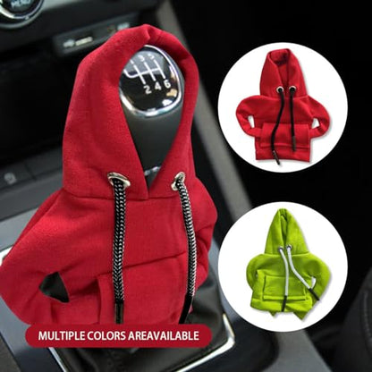2PCS Car Gear Shift Hoodie Auto Shifter Knob Cover (Red&Green / 2 Pcs)