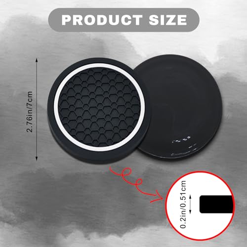 4PCS Car Cup Holder Coasters (Black/White)