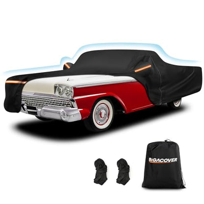 Car Cover for Ford Ranchero 1957 (Black / for Ford Ranchero 1957-1959 1968-1979)