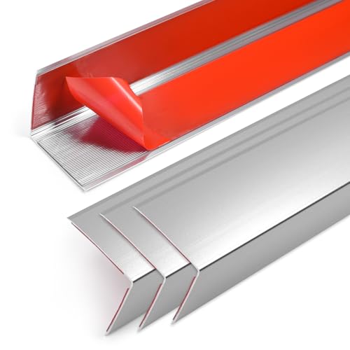 4PCS 45" Aluminum Metal Corner Protectors (4pack-45.0 x 2.0 x 2.0 in / Silver)