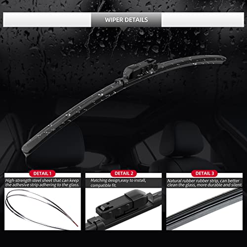 Front and Rear Windshield Wipers for BMW X1 2016 (For BMW X1 / 2016-2022)