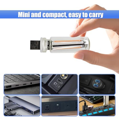 2PCS USB LED Light for Car Interior (Purple)