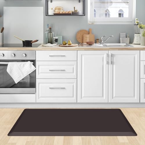 0.8" Thick Kitchen Mat Cushioned Anti Fatigue Rug Comfort Floor Mats (Chocolate / 39"L x 20"W x 0.8"Th)