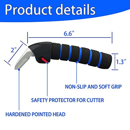 2Pack Car Door Handle for Elderly Car Handle Assist Support Multifunction for Seniors and Handicapped (Blue)