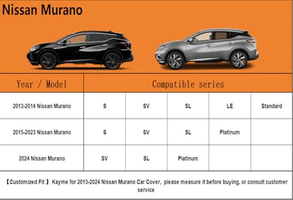 6 Layers SUV Car Cover Custom Fit for Nissan Murano（2008 (LM-Silver / Custom Fit Nissan Murano)