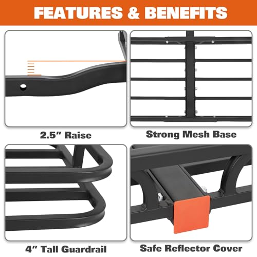 Hitch Cargo Carrier Basket for SUV (53" x 19" x 4")